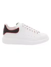 Alexander Mcqueen Exaggerated-sole Rubber-trimmed Leather Sneakers In White,black,red