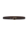 Dolce & Gabbana Leather Belt In Dark Brown