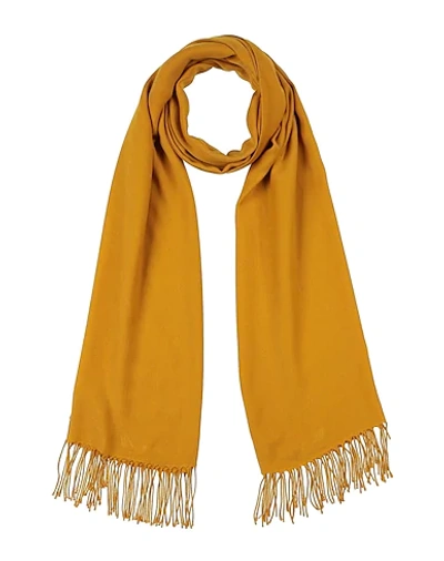 Grey Daniele Alessandrini Scarves In Ocher