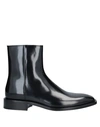Balenciaga Men's Chrystal Textured Leather Booties In Black