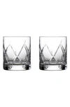 Waterford Olann Short Stories Set Of 2 Double Old Fashioned Lead Crystal Glasses