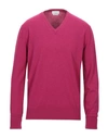 Ballantyne Cashmere Blend In Fuchsia
