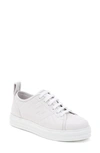 Fendi Promenade Ff Leather Sneakers In White