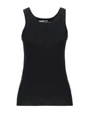 The Row Aniela Scoop-neck Merino-wool Blend Tank Top In Black