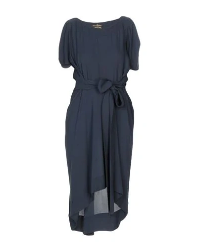 Vivienne Westwood Anglomania Midi Dresses In Dark Blue