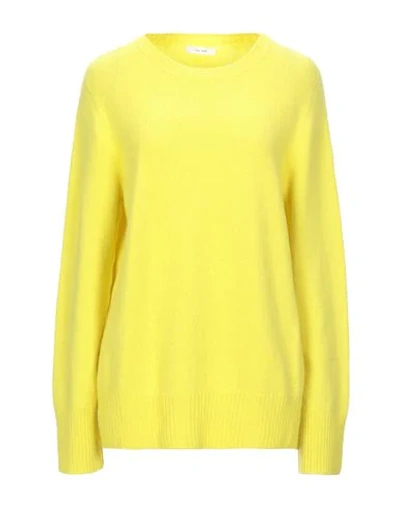 The Row Sibel Wool & Cashmere Knit Sweater In Yellow