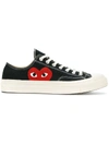 COMME DES GARÇONS PLAY X CONVERSE X COMME DES GARÇONS PLAY CHUCK 70 OX "HALF HEART BLACK" SNEAKERS,12151380