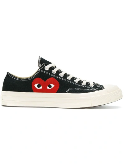 COMME DES GARÇONS PLAY X CONVERSE X COMME DES GARÇONS PLAY CHUCK 70 OX "HALF HEART BLACK" SNEAKERS,12151380