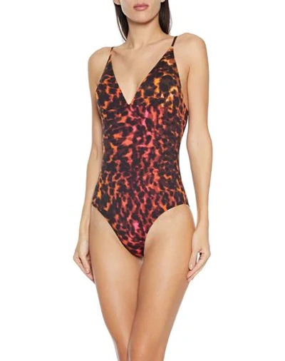 Stella Mccartney One-piece Swimsuits In Orange