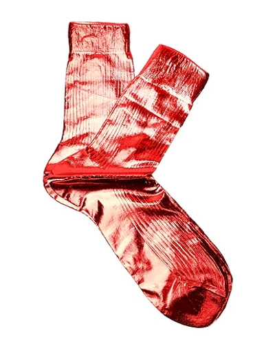 Maria La Rosa Short Socks In Red