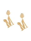 MOSCHINO M LOGO CLIP-ON EARRINGS