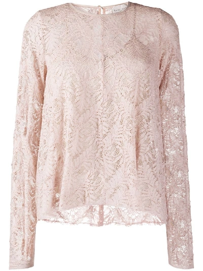 Forte Forte Layered Lace Blouse In Pink