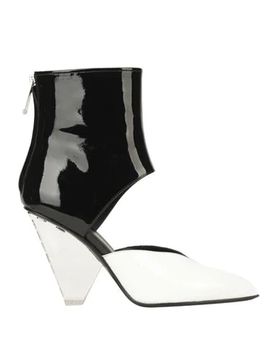 Balmain Ankle Boots In White