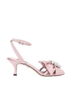 Dolce & Gabbana Pink Keira Crystal Heels Sandals Shoes In Pink