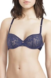Chantelle Lingerie Sansa Lace Underwire Demi Bra In Blue Danube