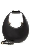 Staud Mini Moon Leather Bag In Black