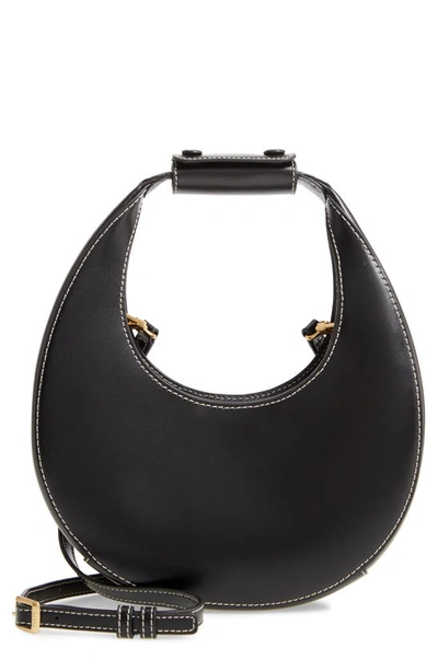 Staud Mini Moon Leather Bag In Black