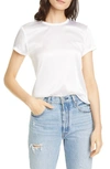 Atm Anthony Thomas Melillo Silk Blend Crewneck T-shirt In White