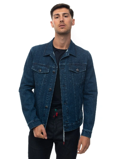 KITON DENIM HARRINGTON JACKET 