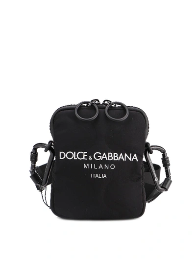 Dolce & Gabbana Scuba Cross Body Bag In Black In Nero/bianco