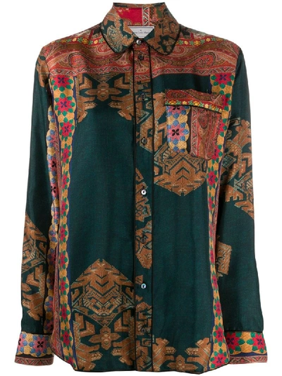 Pierre-louis Mascia All-over Print Shirt In Green