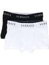YOUNG VERSACE LOGO PRINT BOXERS