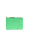 COMME DES GARÇONS LEATHER CLASSIC POUCH IN GREEN
