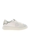 PHILIPPE MODEL TEMPLE L D SNEAKERS IN WHITE