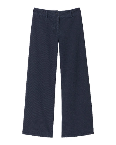 Nili Lotan Megan Pant In Washed Marine Navy