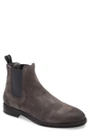 Allsaints Mens Charcoal Grey Harley Distressed-toe Suede Chelsea Boots 8 In Charcoal Grey