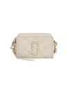 Marc Jacobs Women's The Softshot Embellished Quilted Leather Camera Bag In White