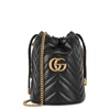 Gucci Gg Marmont 2.0 Mini Leather Bucket Bag In Black