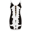 BALMAIN MONOCHROME RUFFLE-TRIMMED KNITTED MINI DRESS,3887419