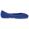 Tory Burch Minnie Reiseballerina Aus Wildleder In Blue