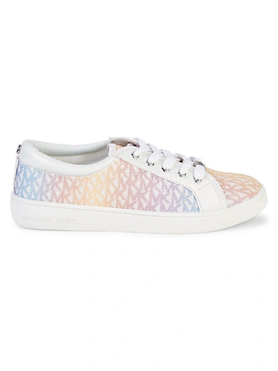 Michael Kors Kids' Snake Effect Holographic Trainers In White