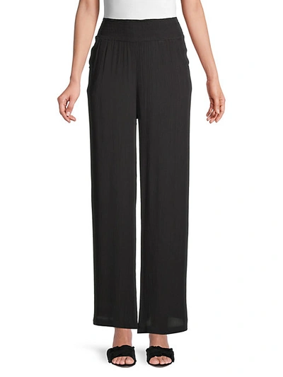 Elan Beach Elastic-waist Pants In Black