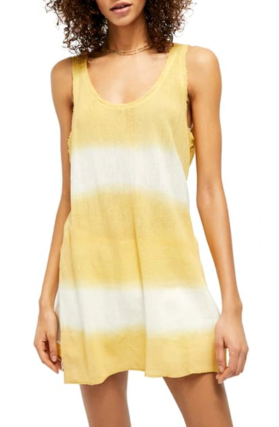 Free People Joni Long Knit Tank Top In Mid Summer Gold Comb