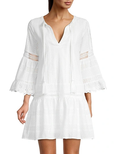 Allison New York Eyelet-trim Crochet Tunic Dress In White