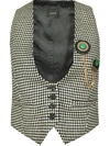 PINKO HOUNDSTOOTH-PRINT WAISTCOAT