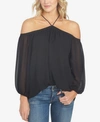1.state Off The Shoulder Sheer Chiffon Blouse In Cherry Blossom