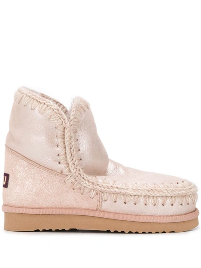 Mou Eskimo Metallic Boots In Pink
