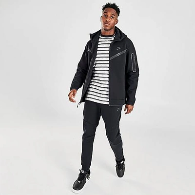 Nike Men's Sportswear Tech Fleece Taped Full-zip Hoodie In Black