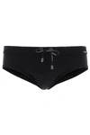 Dolce & Gabbana Logo Print Swim Trunks In Black