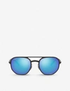 Ray Ban Rb4321ch Chromance Acetate Hexagonal-frame Sunglasses In Black