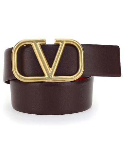 Valentino Garavani Belt In Rubin-rouge Pur