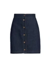 FENDI Button Front Denim Skirt