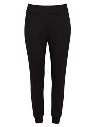 Commando Luxury Ribbed Joggers In Black