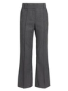 FENDI LIGHT FLANNEL WOOLCROPPED PANTS,400012765738