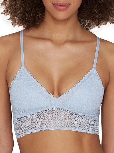 Dkny Modern Lace Longline Bralette In Sky