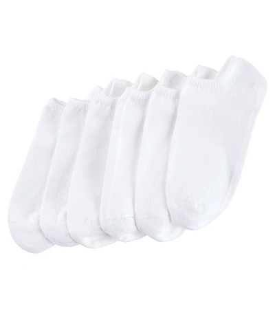 Hue 6 Pack Super-soft Liner Socks In White